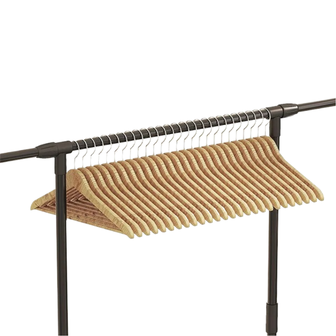 Organizator haine si incaltaminte, cu bara pentru umerase si 3 polite