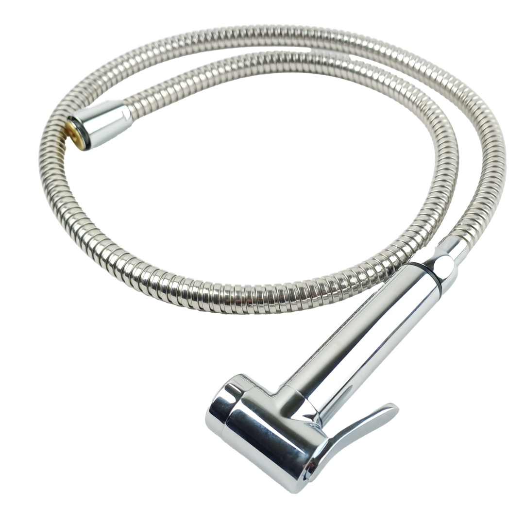 Furtun de dus extern pentru bideu, chiuveta si para cu clapeta