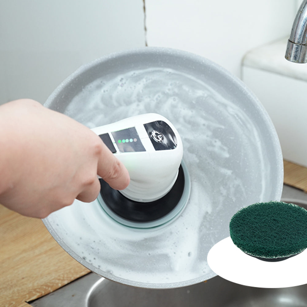 Perie electrica fara fir, cu doua viteze reglabile, maner lung, 8 capete