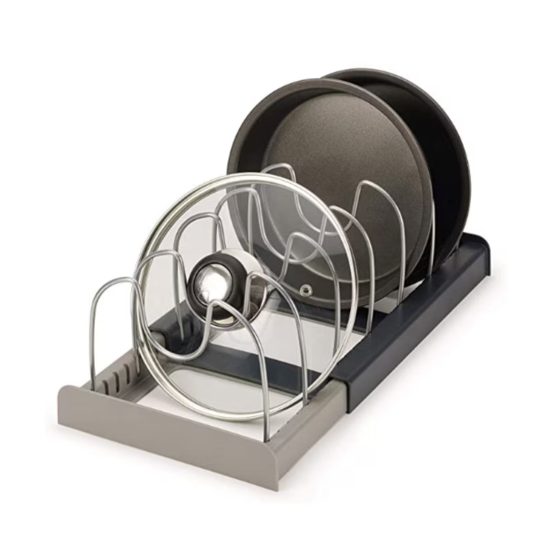 Suport pentru capace/oale, Plastic/Metal, 7 separatoare