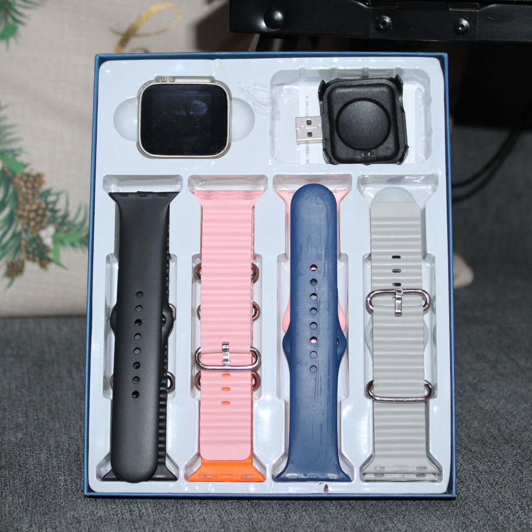 Set ceas inteligent  cu 8 curele de schimb, culori diferite