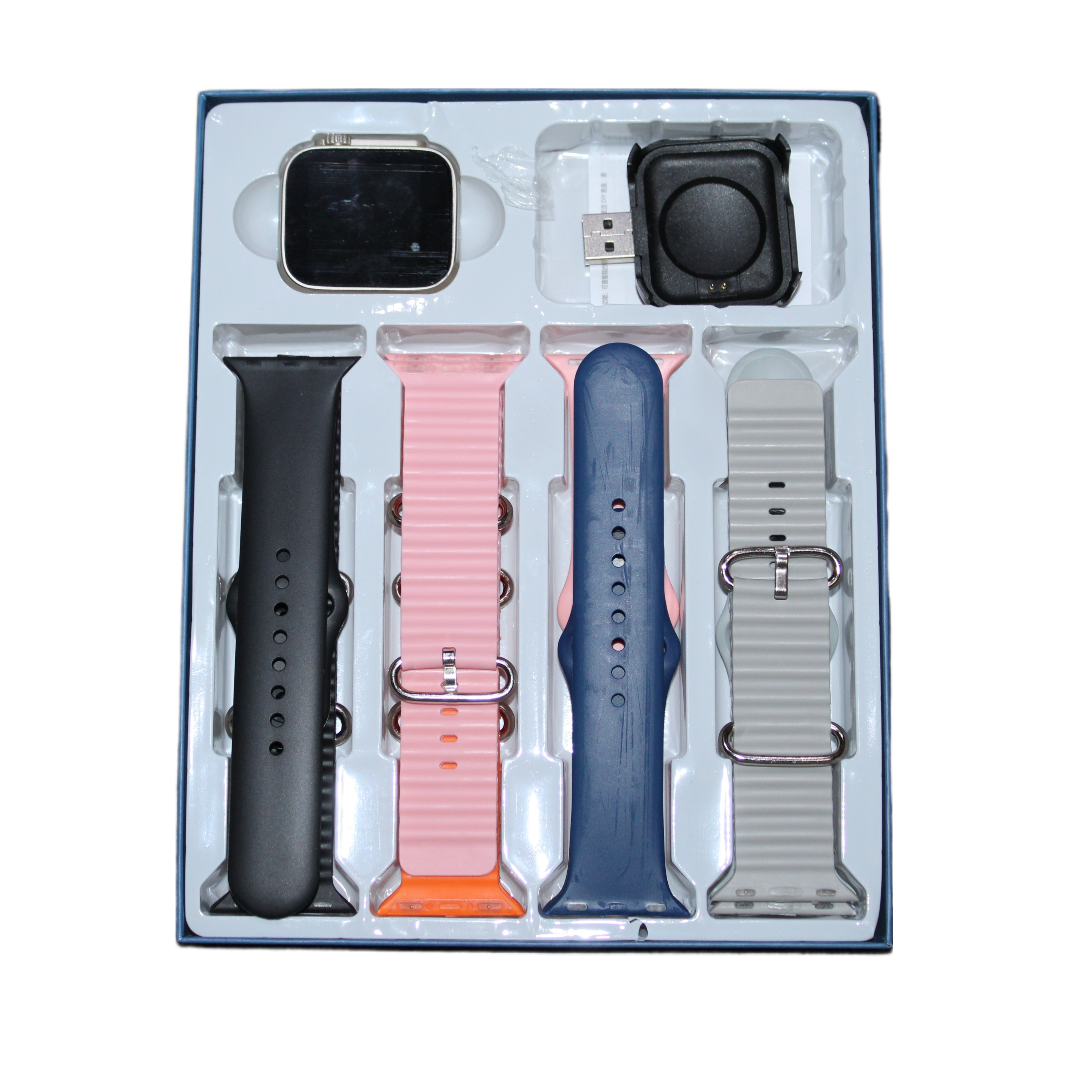 Set ceas inteligent  cu 8 curele de schimb, culori diferite