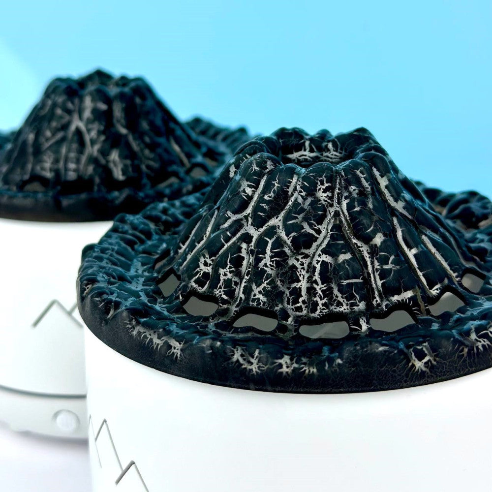 Umidificator tip vulcan cu flacără și difuzor de aromaterapie