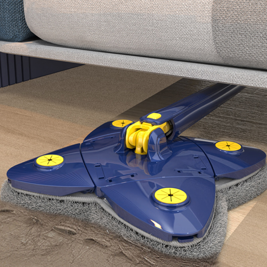 Pachet Mop reglabil rotativ la 360° cu stoarcere automată, uscat si umed + 2 rezerve absorbante